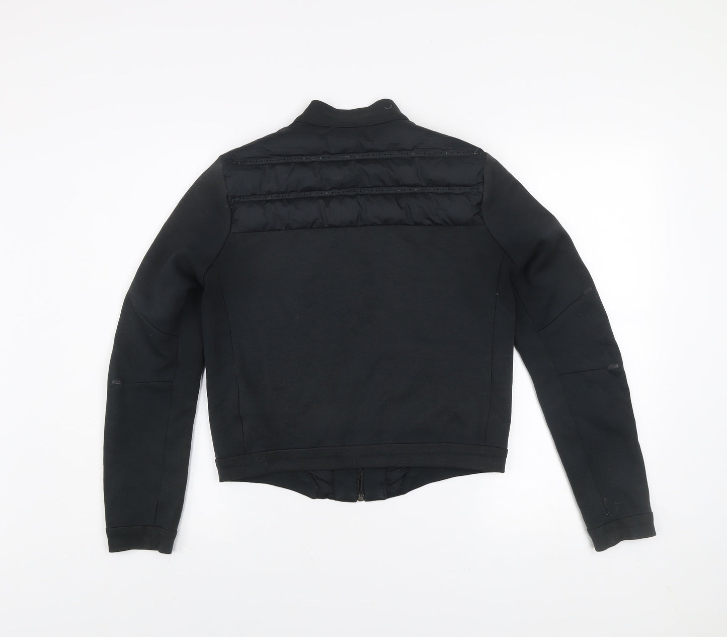 Nike Men's Black Small Quilted Bomber Jacket with Down Fill