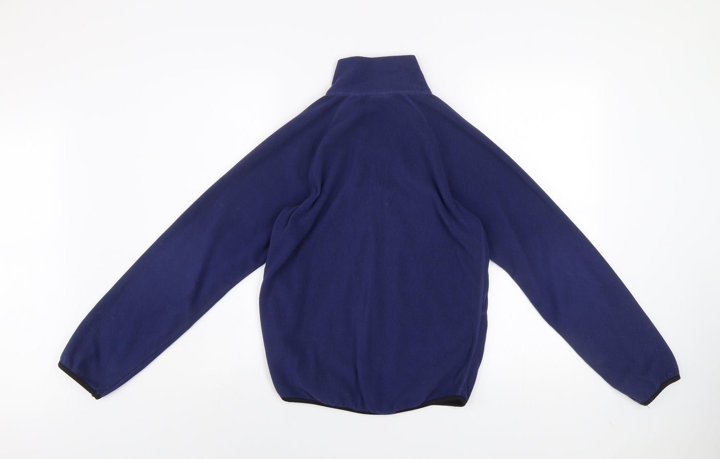 H&M Girls Blue Fleece Zip-Up Activewear Jacket Size 14 Regular Fit