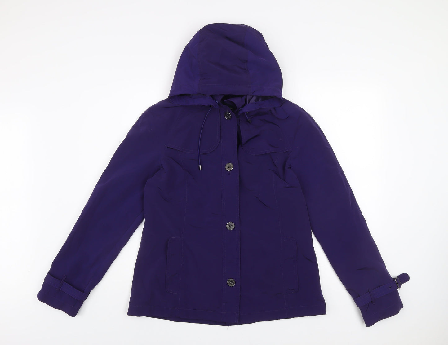 Womens UK Size S Regular Lands' End Purple Polyester Blend Jacket