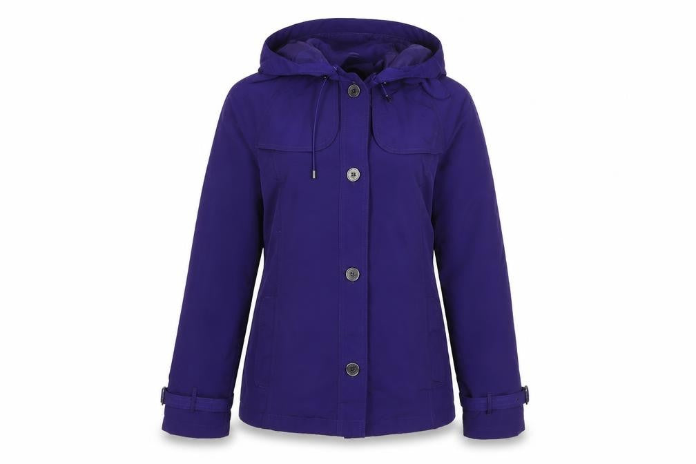 Womens UK Size S Regular Lands' End Purple Polyester Blend Jacket