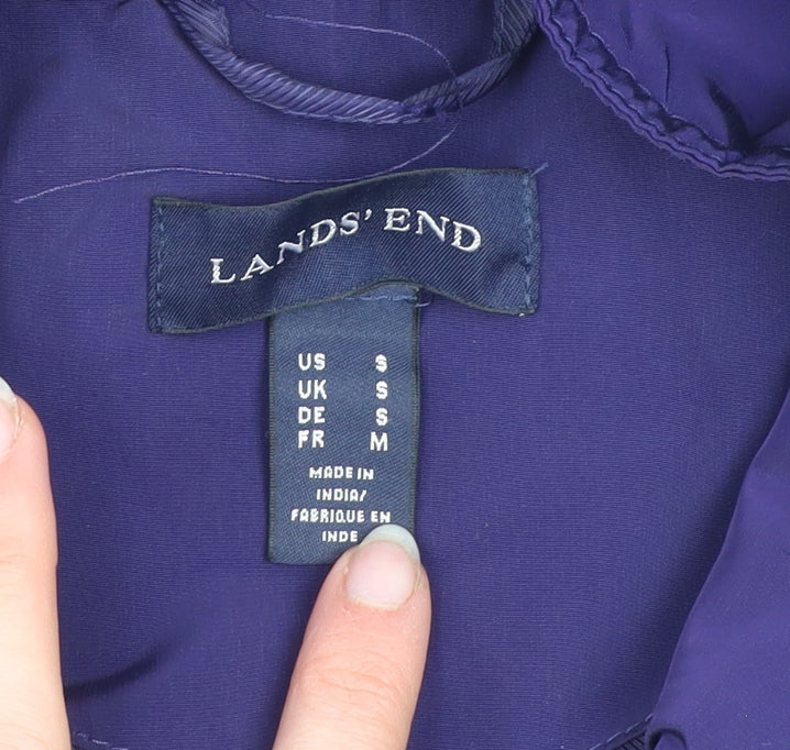 Womens UK Size S Regular Lands' End Purple Polyester Blend Jacket