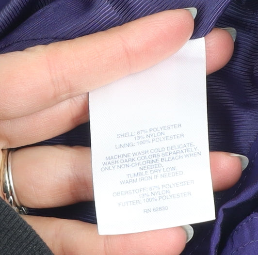 Womens UK Size S Regular Lands' End Purple Polyester Blend Jacket