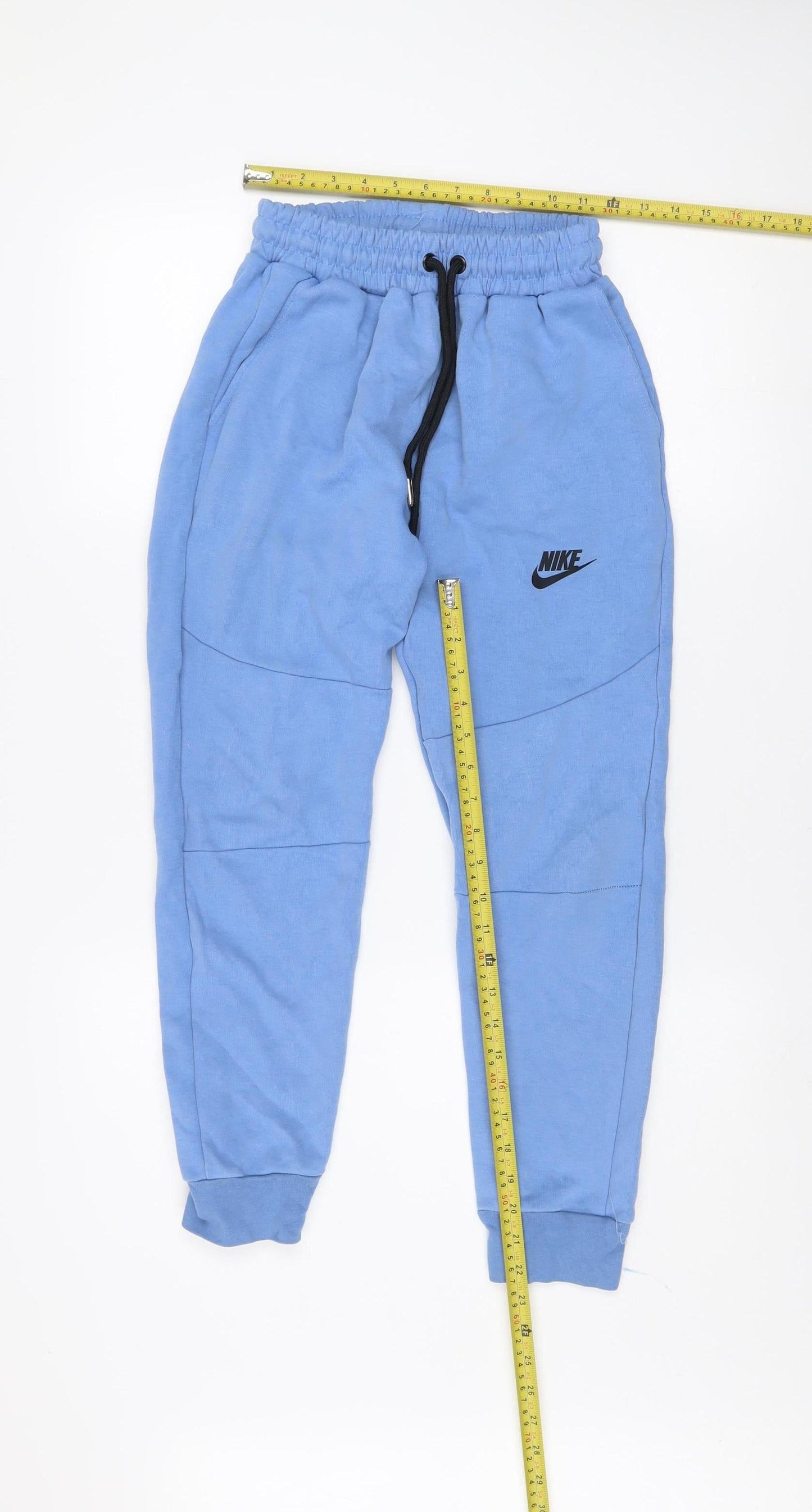 Nike Boys Blue Jogger Trousers Size 16 Years Fleece Regular Fit