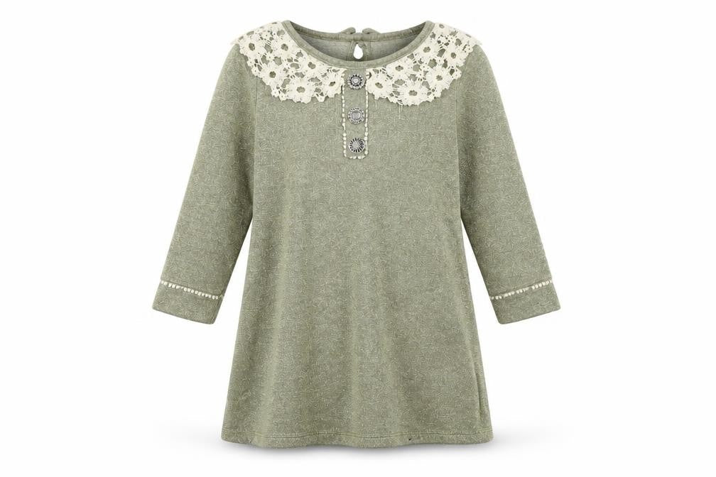 River Island Women’s Green Lace Collar Shift Dress Size 10