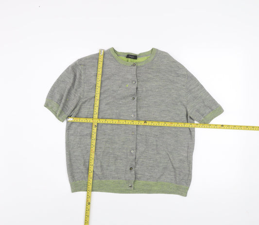Womens UK L Regular Paul Smith Grey Cardigan Tight-Knit