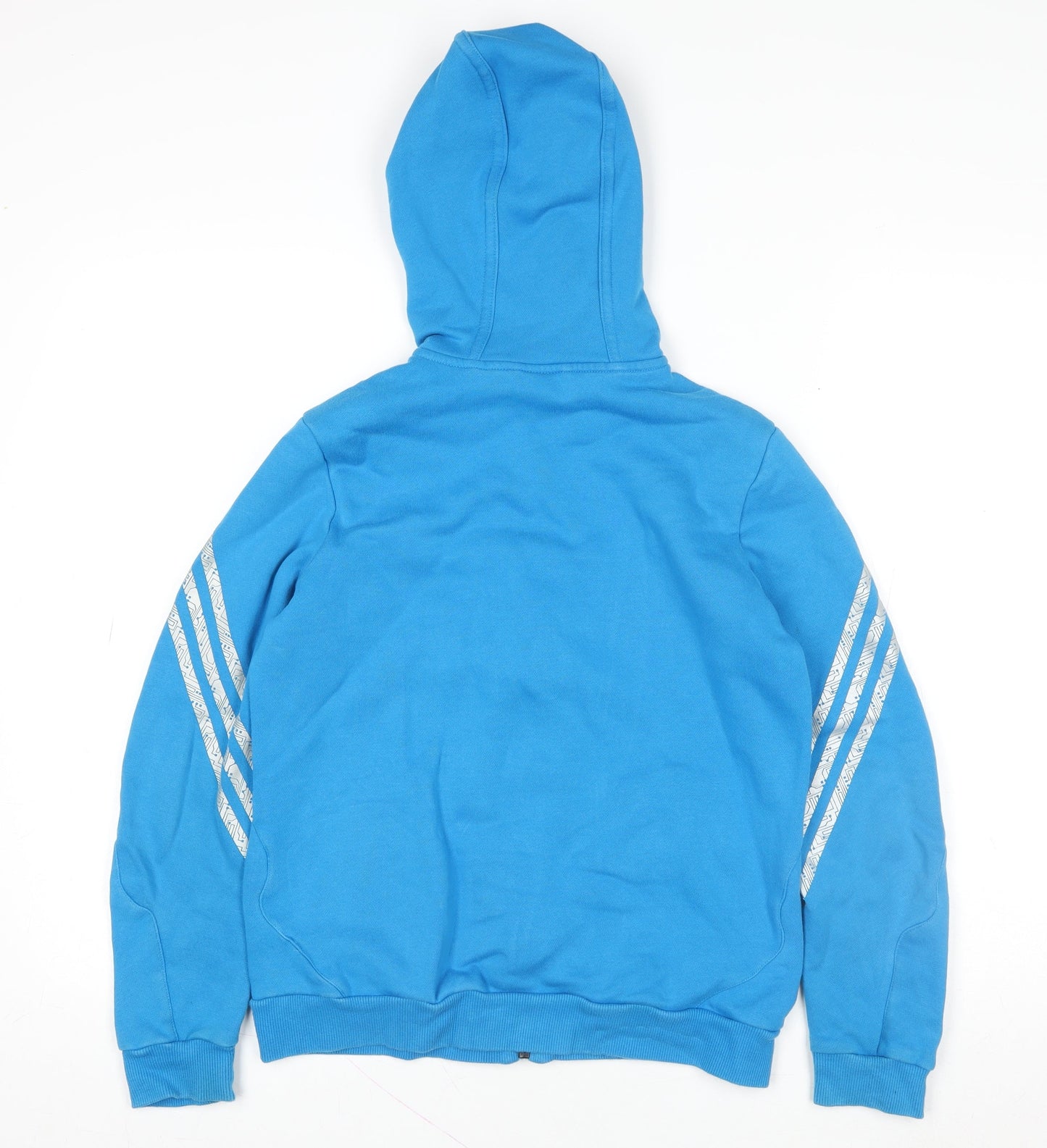 Adidas Boys Blue 11-12 Years Hooded Full Zip Track Jacket