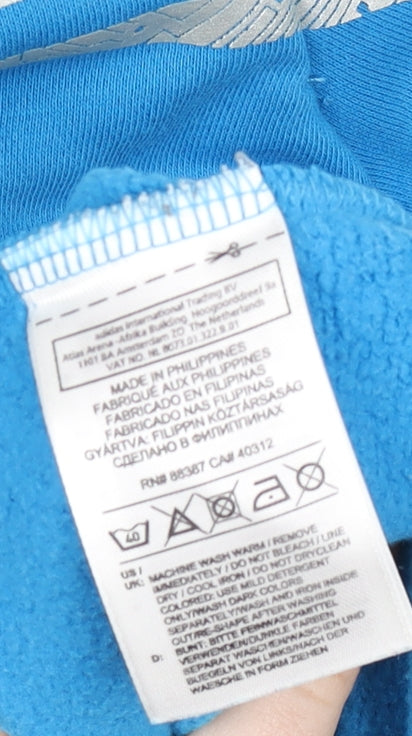 Adidas Boys Blue 11-12 Years Hooded Full Zip Track Jacket