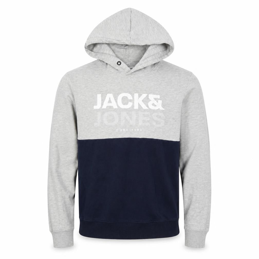 Mens UK L Regular JACK & JONES Grey Pullover Hoodie