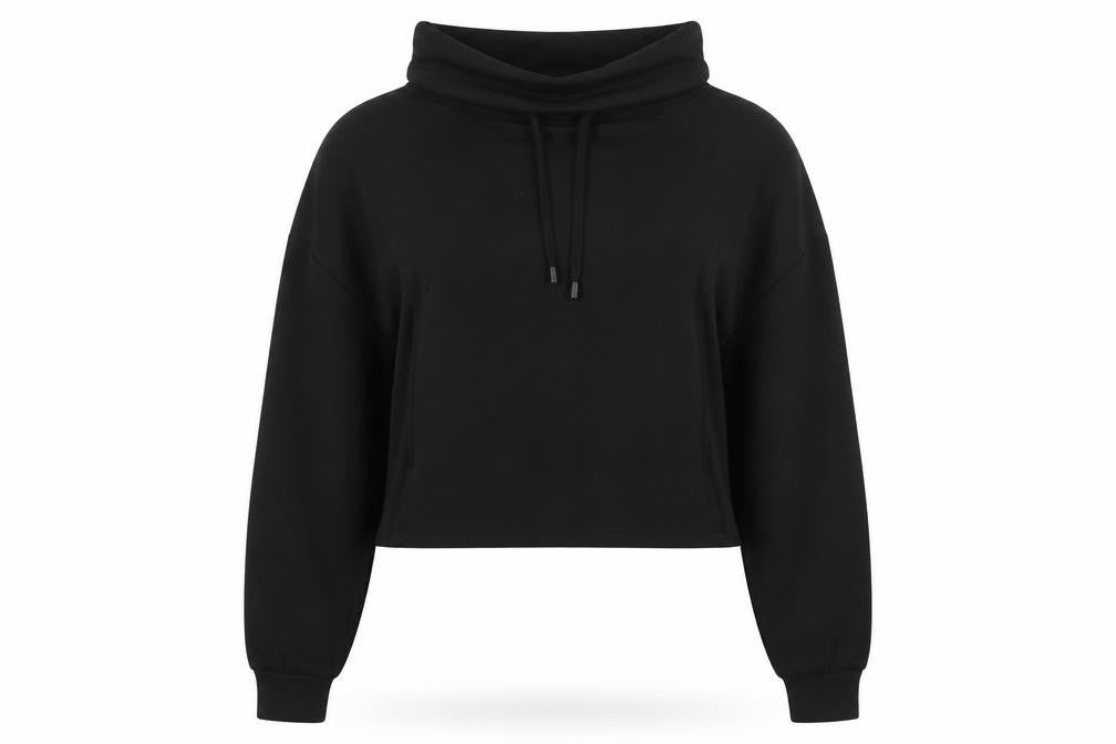 F&F Active Black Women's Small Funnel Neck Pullover Sweatshirt