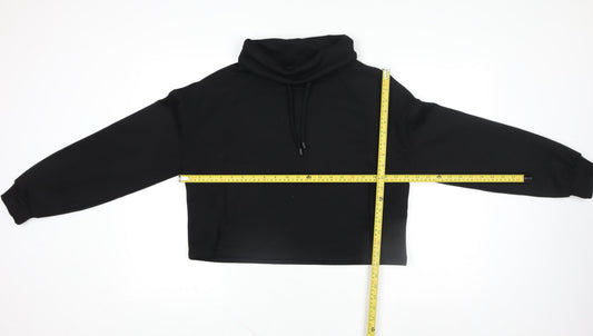 F&F Active Black Women's Small Funnel Neck Pullover Sweatshirt