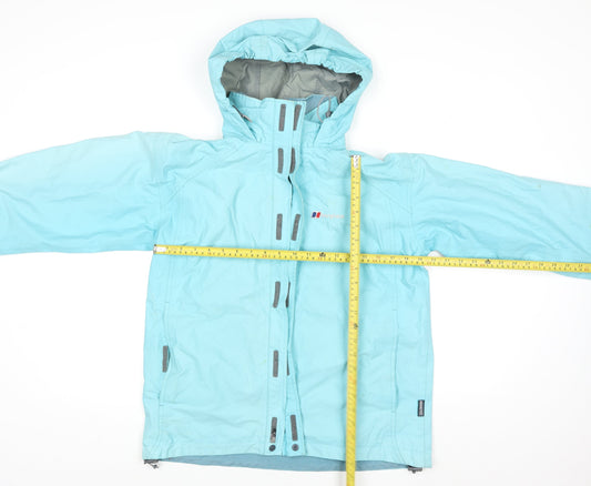 Berghaus Womens Blue Waterproof Hooded Rain Jacket Size 12