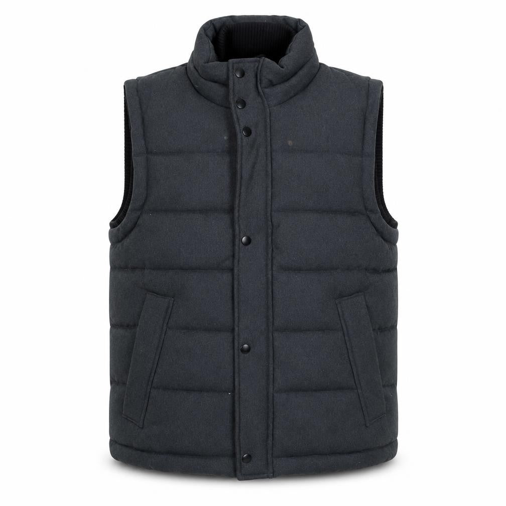 Kenneth Cole Reaction Men's Grey Puffer Waistcoat L Lined Casual