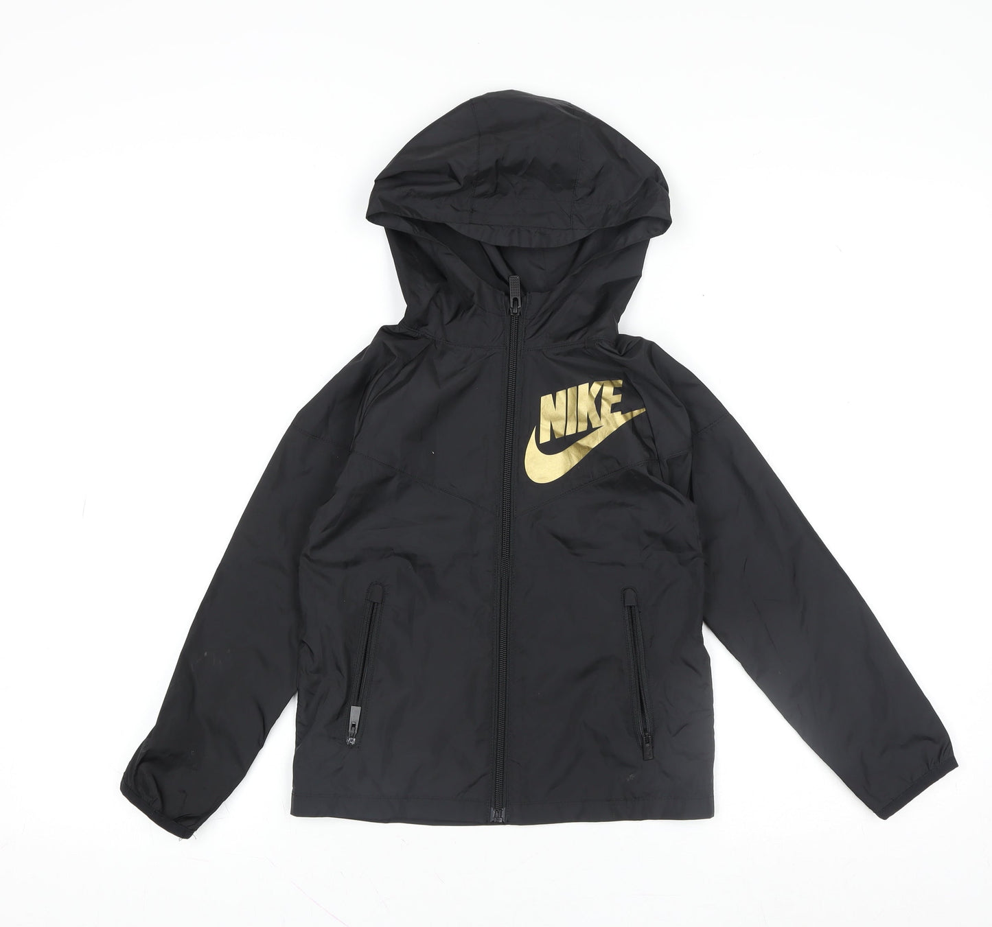 Nike Boys Black 4-5 Years Hooded Windbreaker Jacket