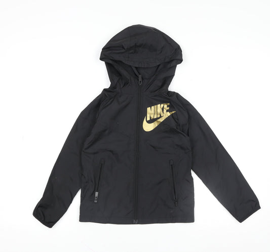 Nike Boys Black 4-5 Years Hooded Windbreaker Jacket