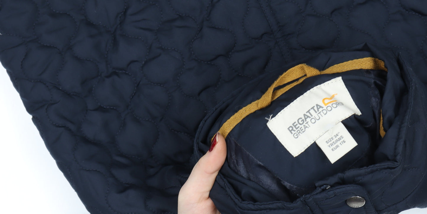 Regatta Teens Blue Quilted Mid-Length Jacket Size 164 Regular Fit