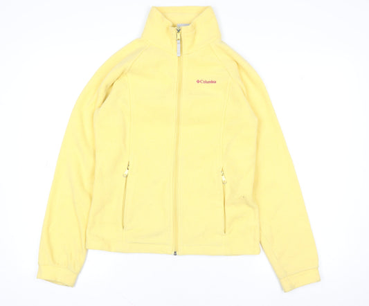 Columbia Teens Yellow Fleece Full Zip Sweatshirt 14 Regular