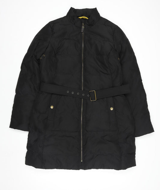Womens UK Size L Regular Boden Black Polyester Coat