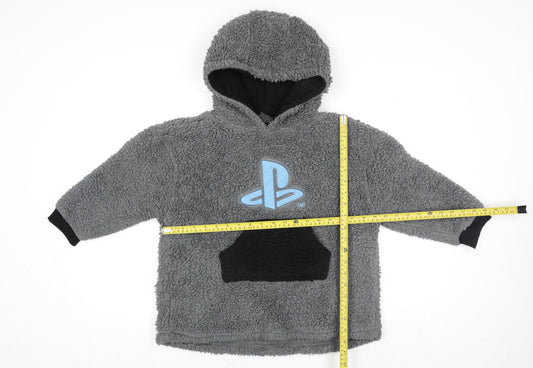 Primark Boys Grey PlayStation Hoodie XS Fleece Pullover