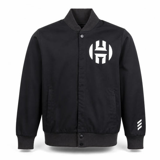 adidas Men’s Black Varsity Jacket S James Harden Basketball Logo