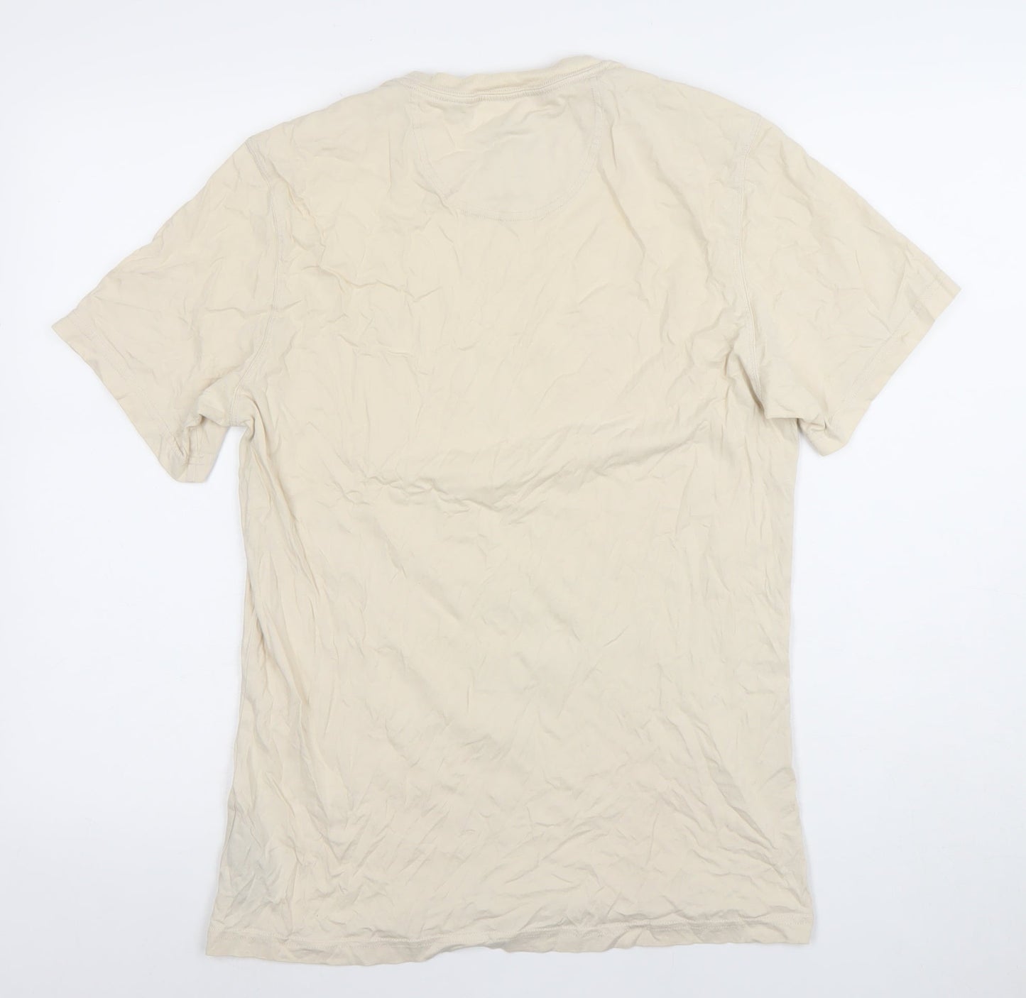 Mens UK Size M Barbour Beige  Cotton T-Shirt