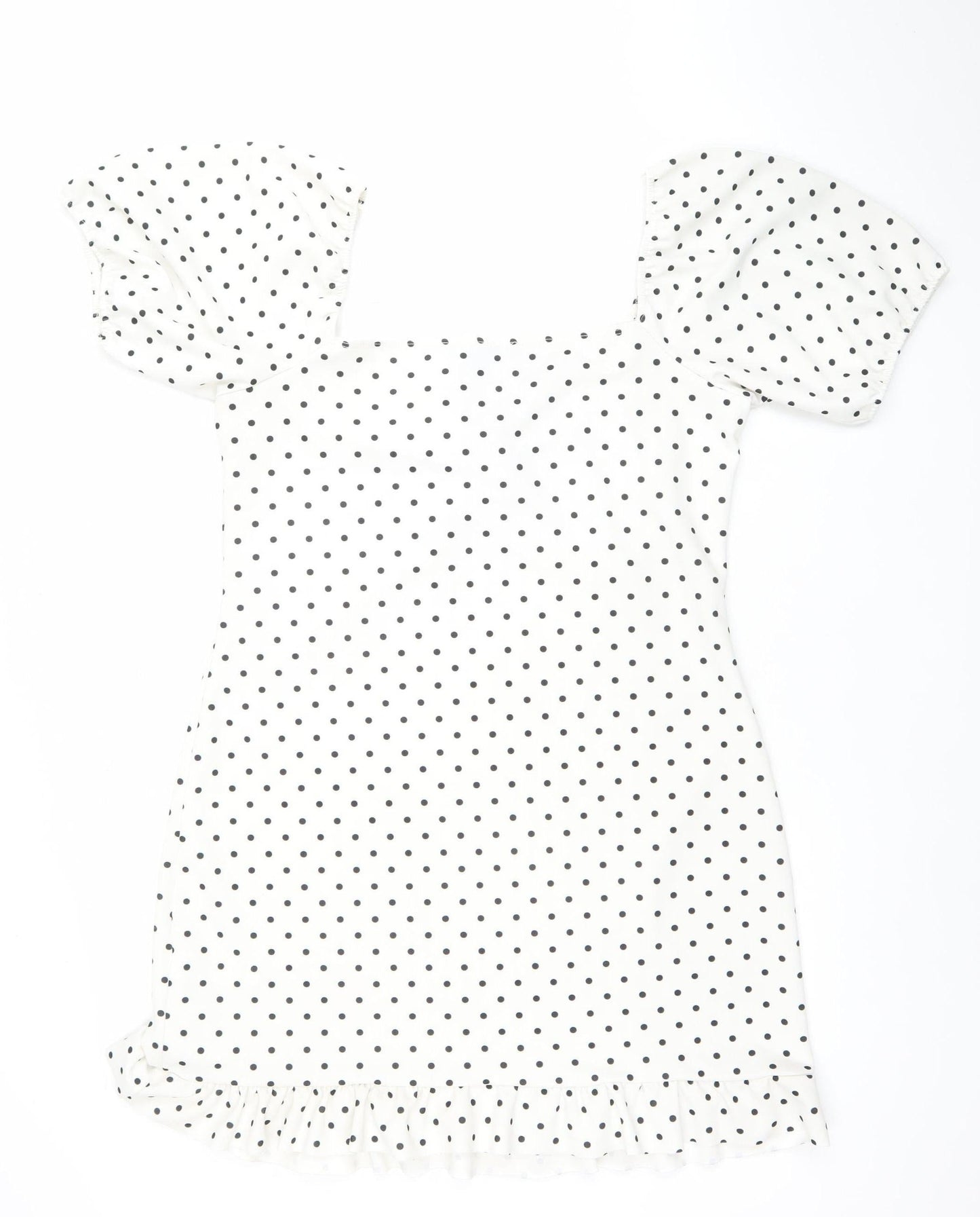 New Look Women's White Polka Dot Short Bodycon Dress Size 18