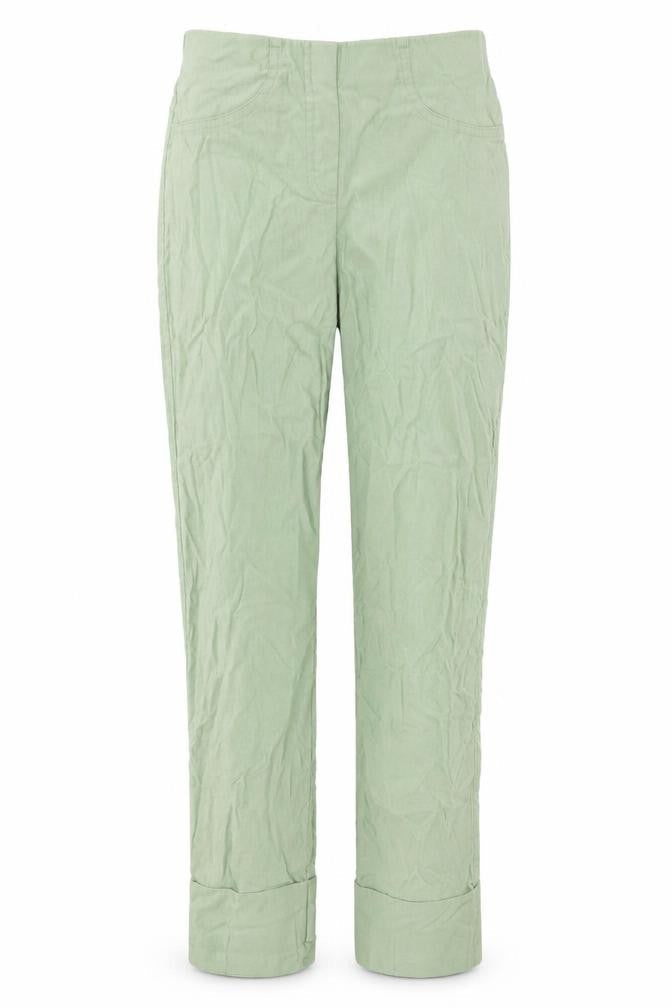 Gallery Womens XS Green Casual Viscose Elastic Waist Trousers