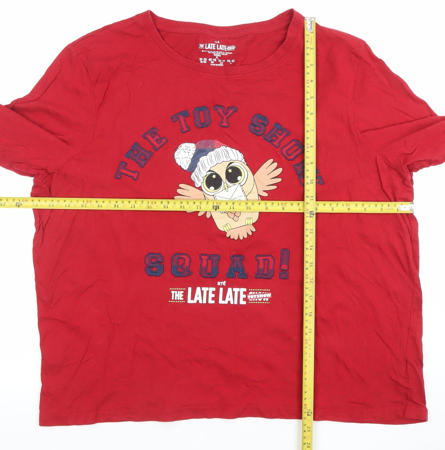 RTÉ Late Late Toy Show Red Graphic Long Sleeve Womens XL T-Shirt