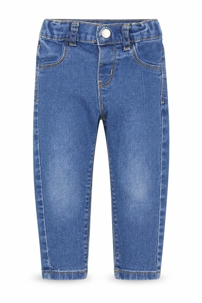 Primark Unisex Baby Blue Denim Jeans 12-18 Months Elastic Waist Casual