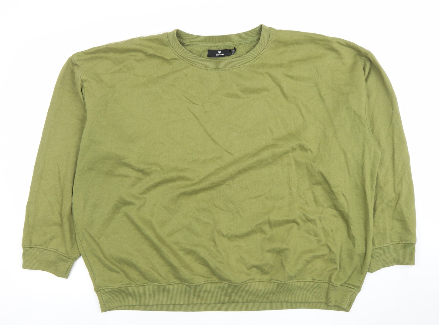 Heartbreak Women’s Green 2XL Crew Neck Pullover Sweatshirt
