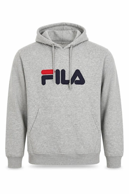 Mens UK XS Regular FILA Grey Pullover Hoodie