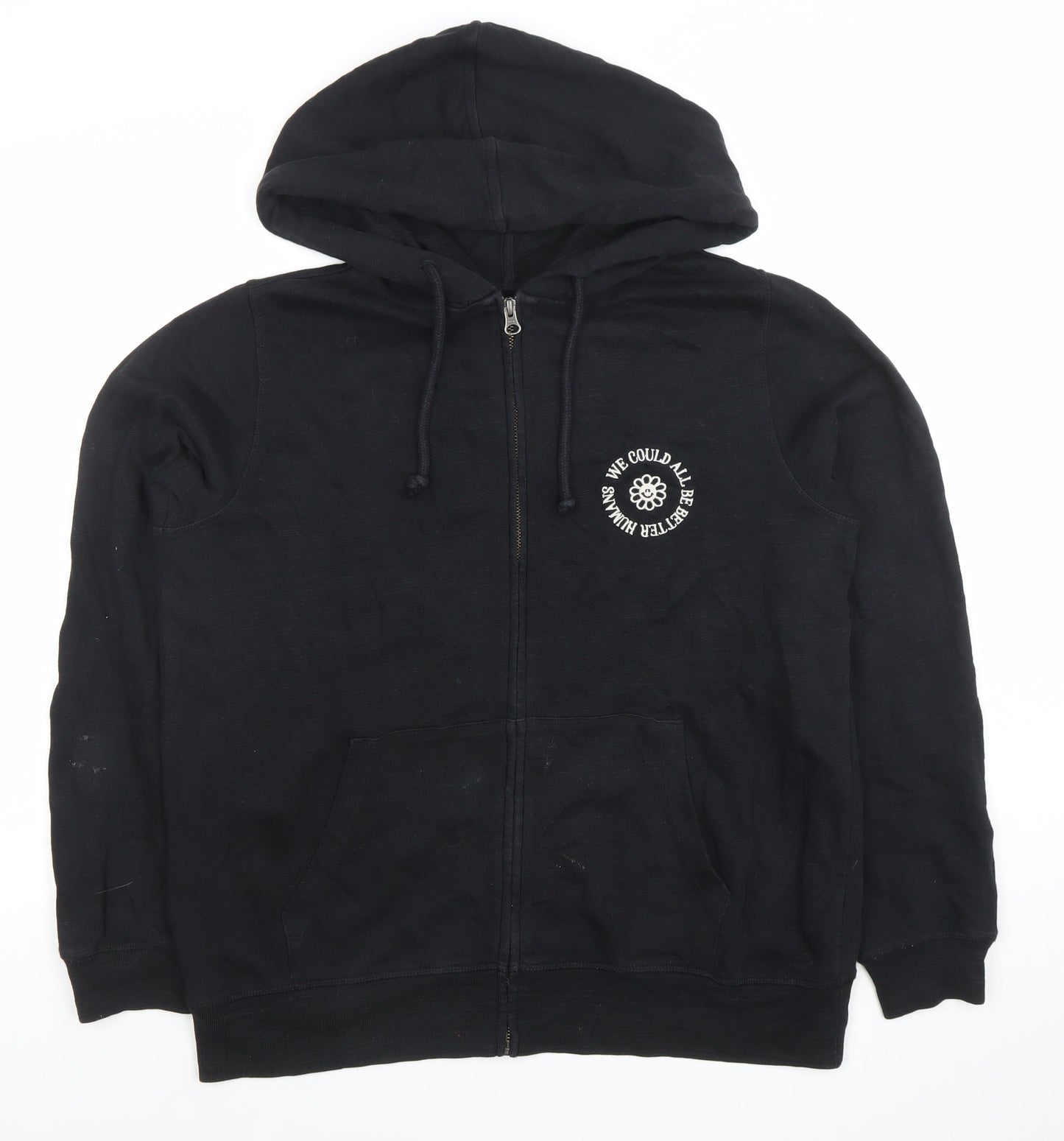 Marks and Spencer Women Black Size 12 Full Zip Hoodie