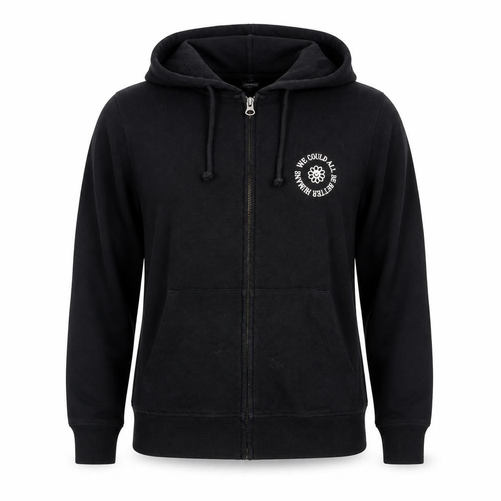 Marks and Spencer Women Black Size 12 Full Zip Hoodie