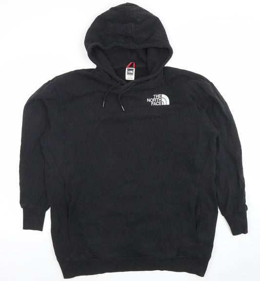 The North Face Womens Black Pullover Hoodie Size L Cotton Blend