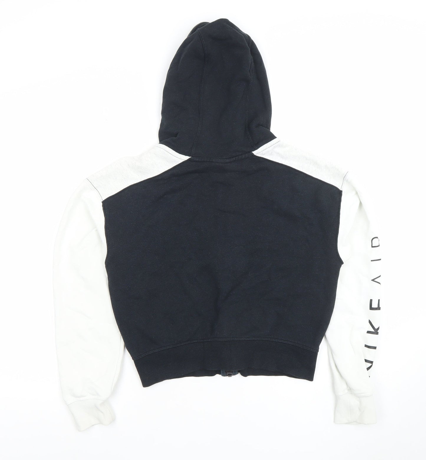 Nike Air Women's Black & White Full Zip Hoodie Size M Cotton Blend