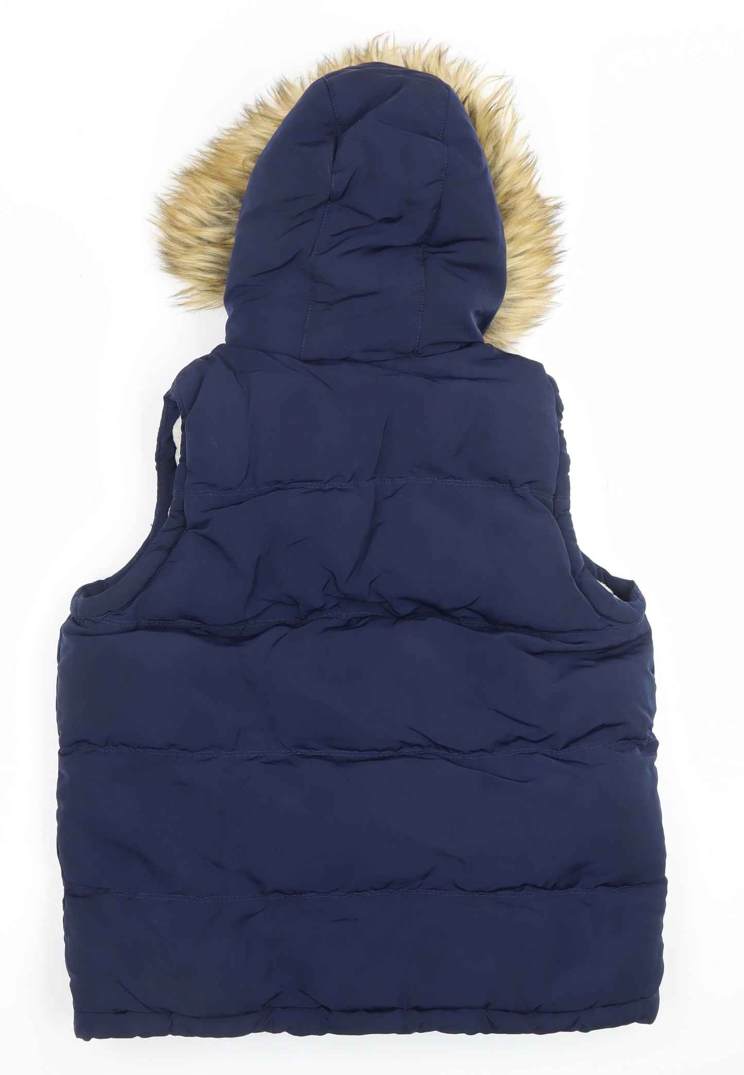 SoulCal & Co Blue Hooded Puffer Gilet Teens XS Polyester Waistcoat