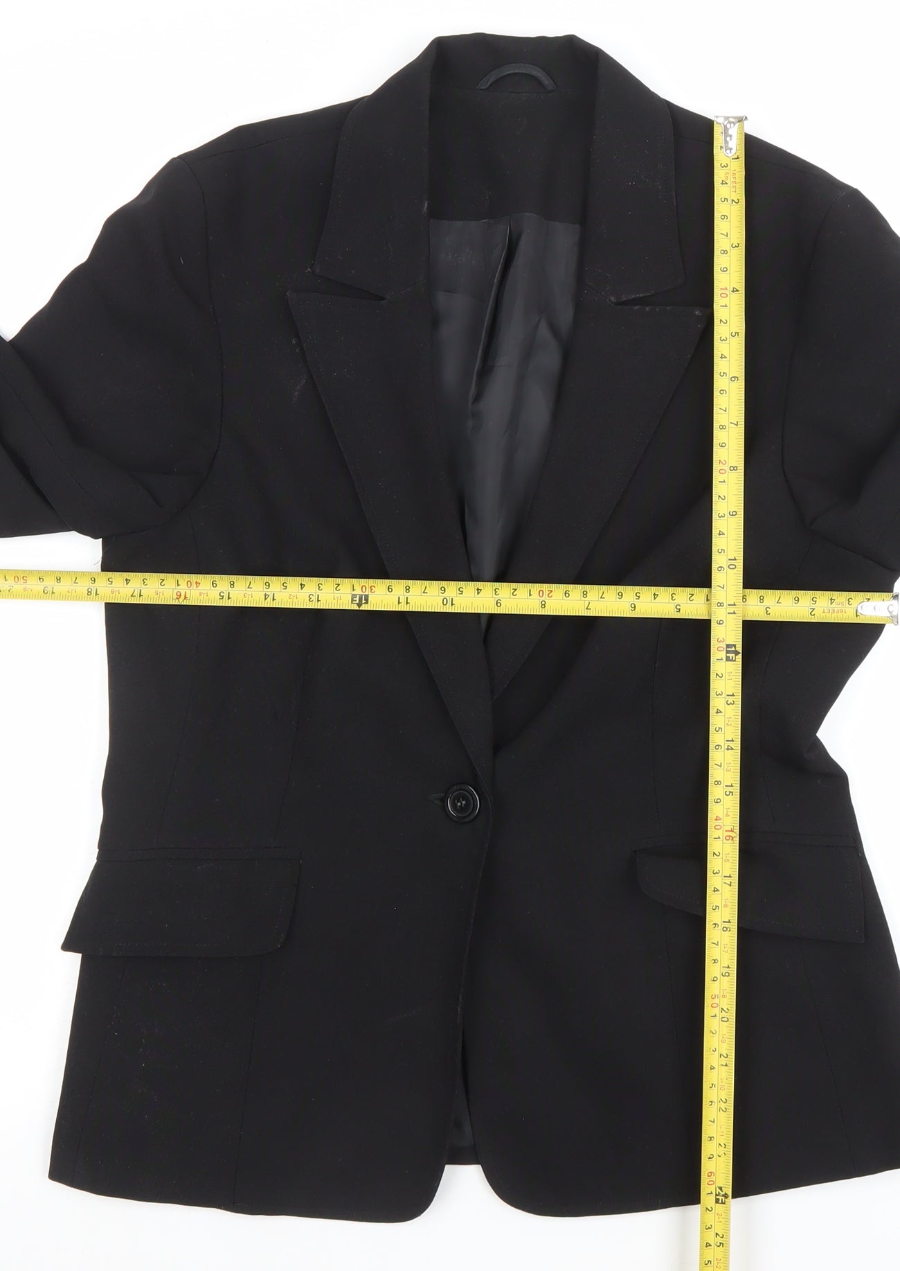 Essentials Women’s Black Size 12 Classic Lined Suit Jacket
