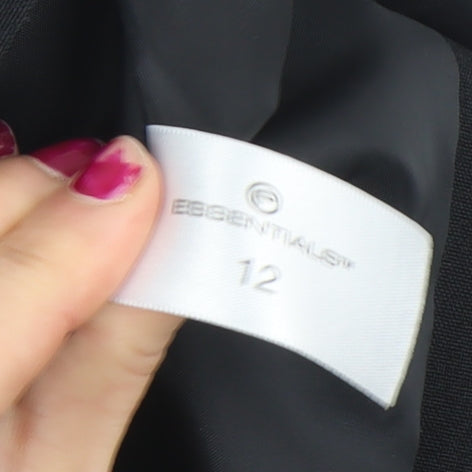 Essentials Women’s Black Size 12 Classic Lined Suit Jacket