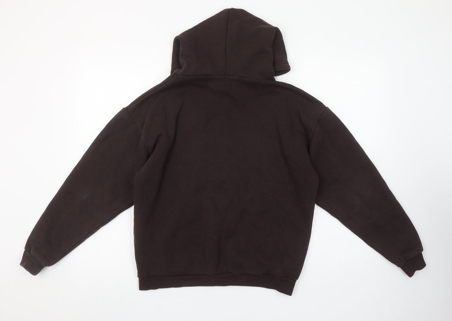 PrettyLittleThing Women's Brown Pullover Hoodie Size 4 Cotton Blend