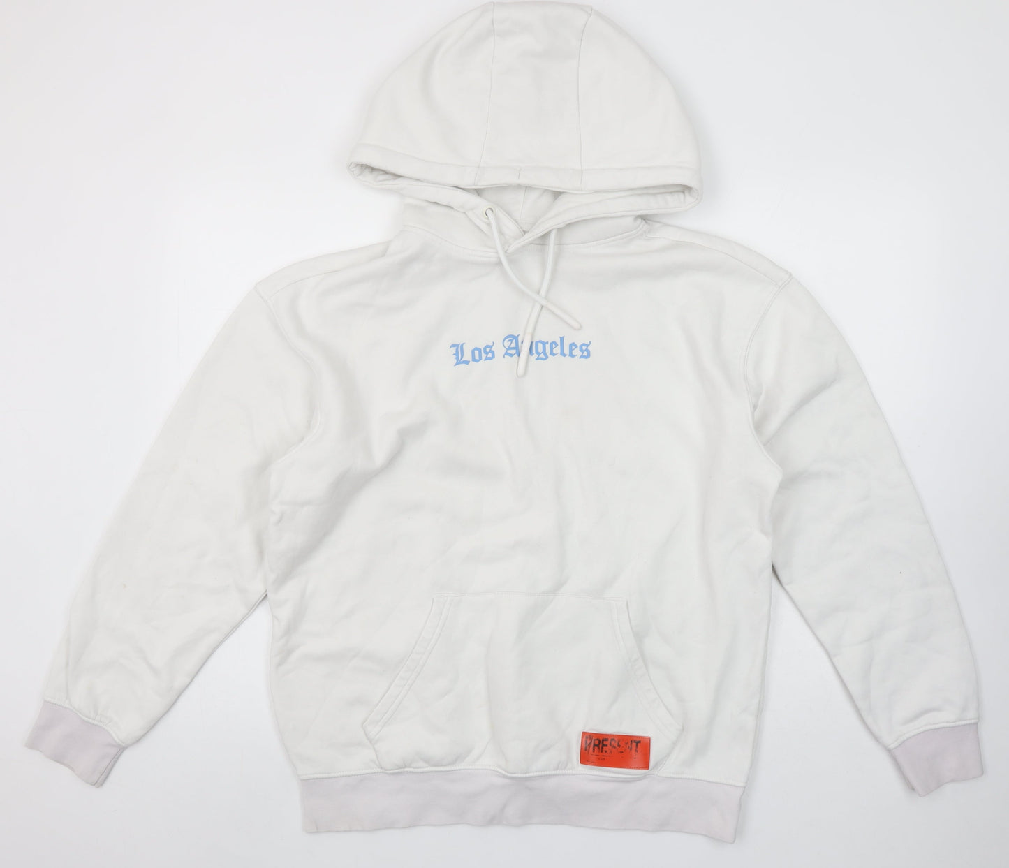 Primark Men's White Los Angeles Graphic Pullover Hoodie Size S