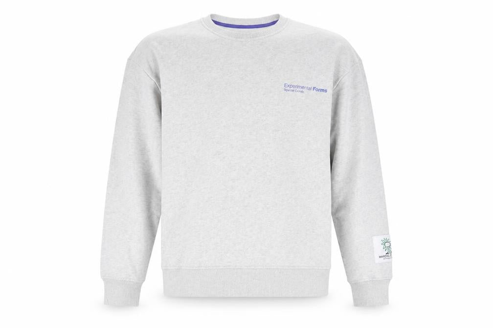 Zara Women Grey Cotton Pullover Sweatshirt M Experimental Forms Graphic