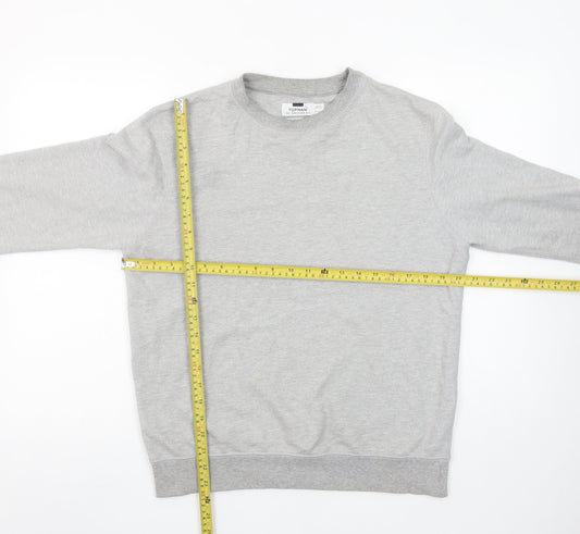 Topman Men's Grey Classic Crew Neck Sweatshirt Size S