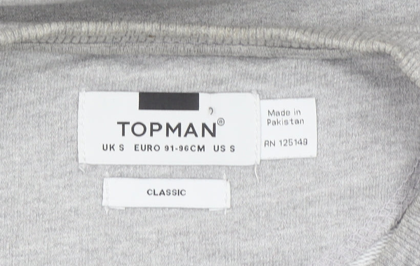 Topman Men's Grey Classic Crew Neck Sweatshirt Size S