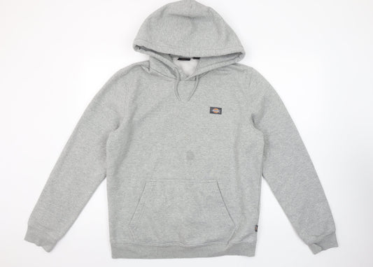 Dickies Men's Grey Pullover Hoodie Size L Fleece Sweatshirt