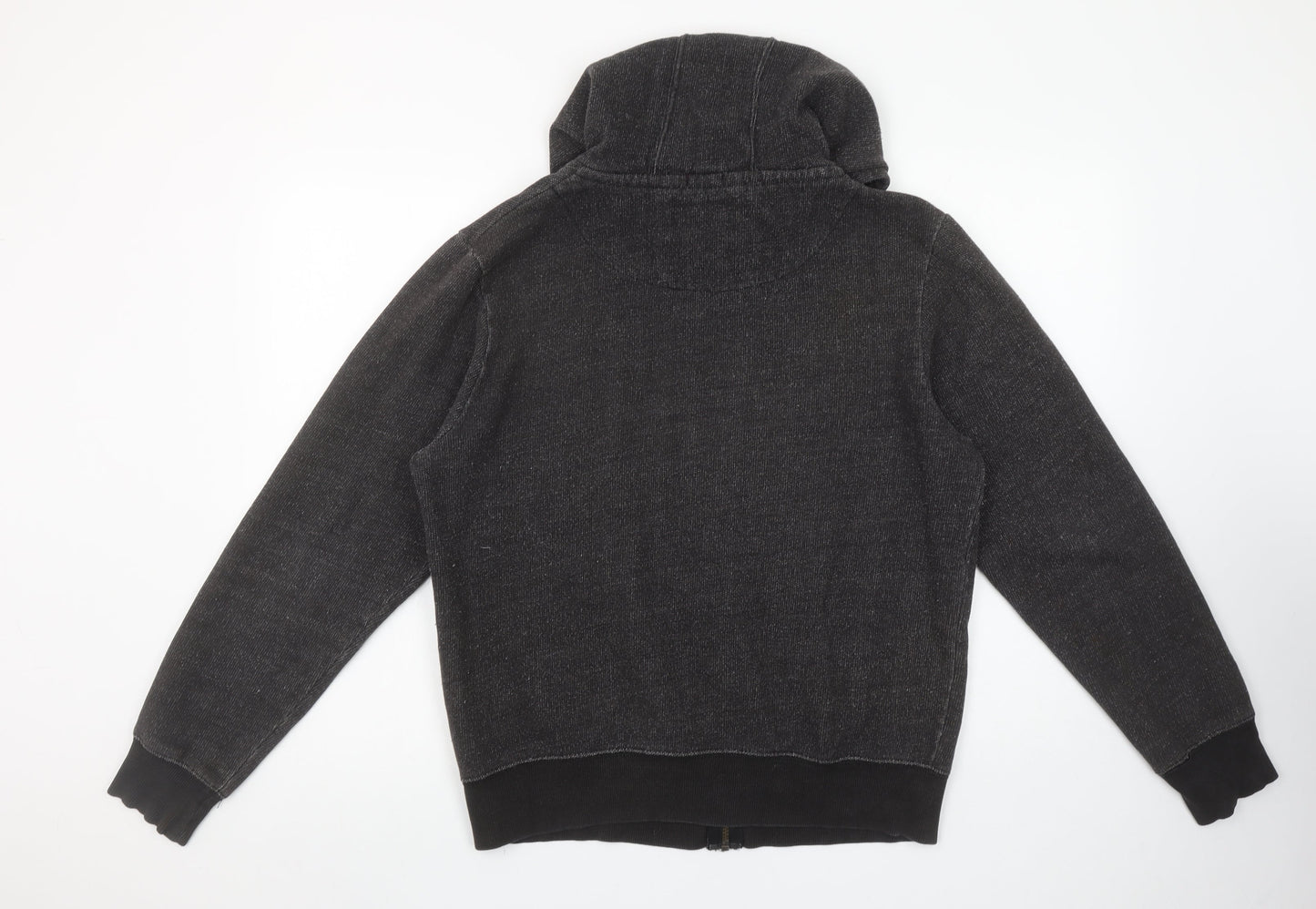 Brave Soul Men's Black Full Zip Hoodie M Graphic Brooklyn Print