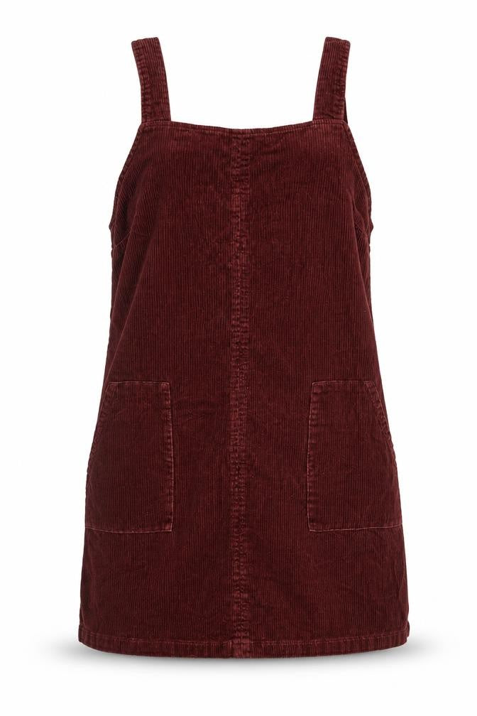 New Look Women Brown Corduroy Pinafore Dress Size 12