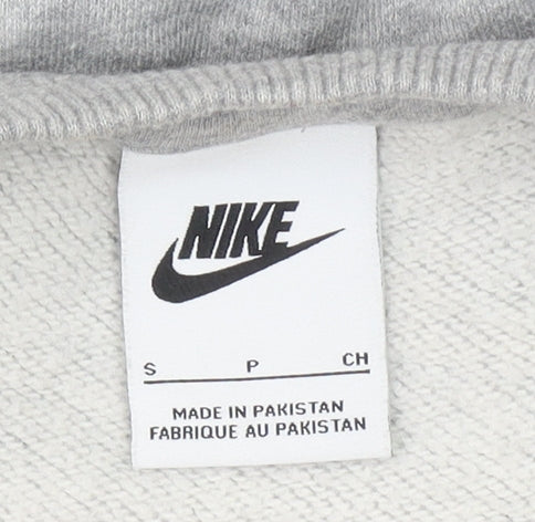 Nike Mens Grey Small Pullover Sweatshirt Crew Neck Fleece Jumper