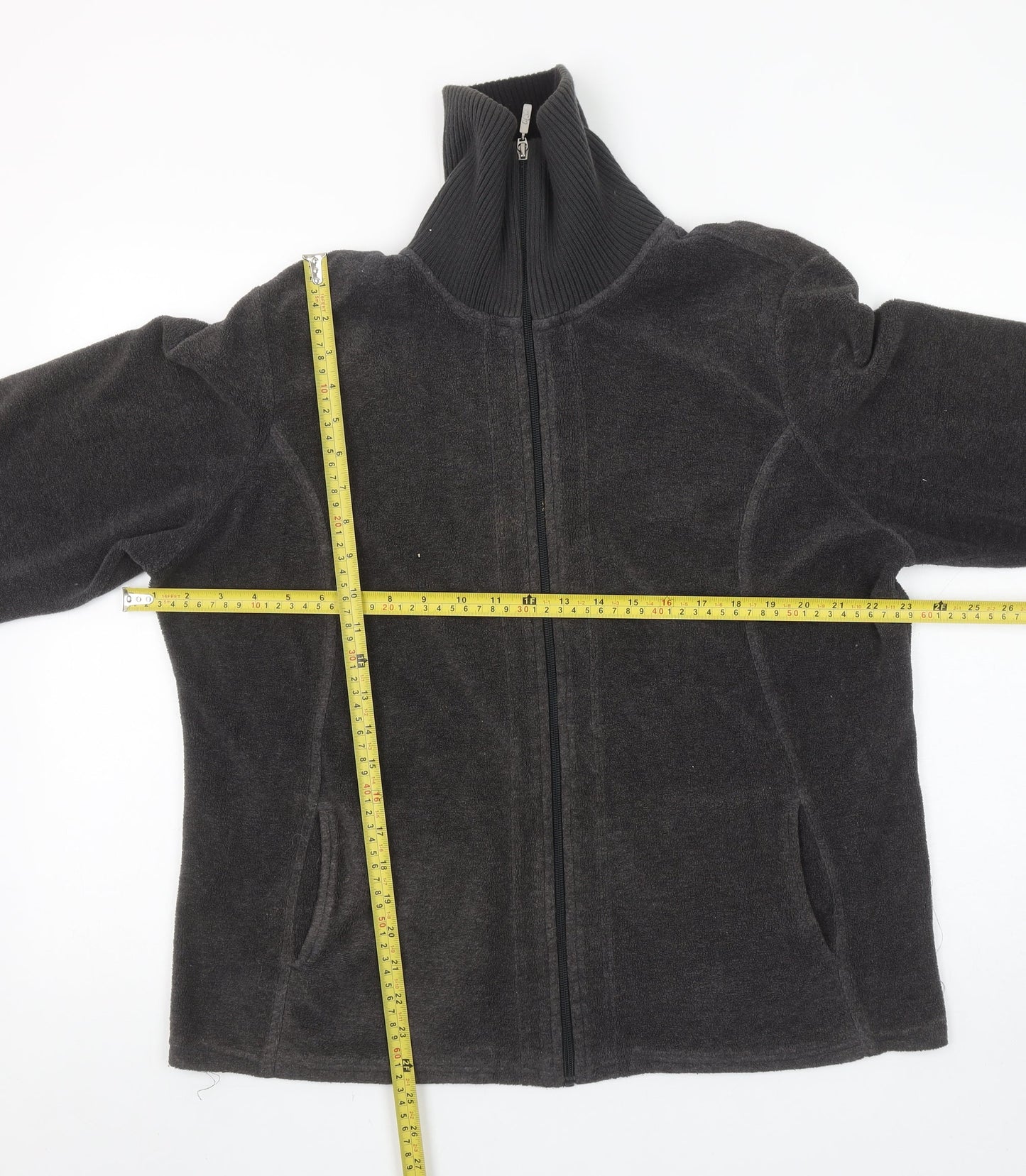 Marks and Spencer Per Una Grey Fleece Zip Jacket Women XL