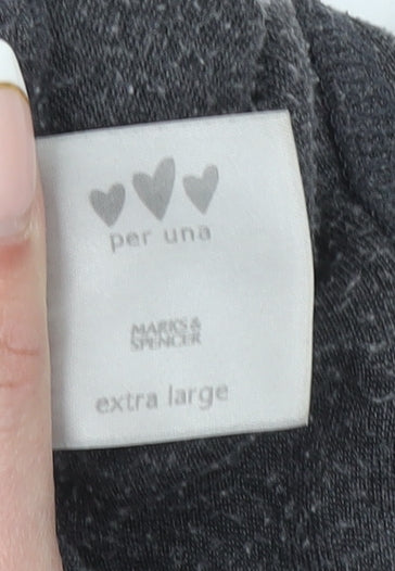 Marks and Spencer Per Una Grey Fleece Zip Jacket Women XL