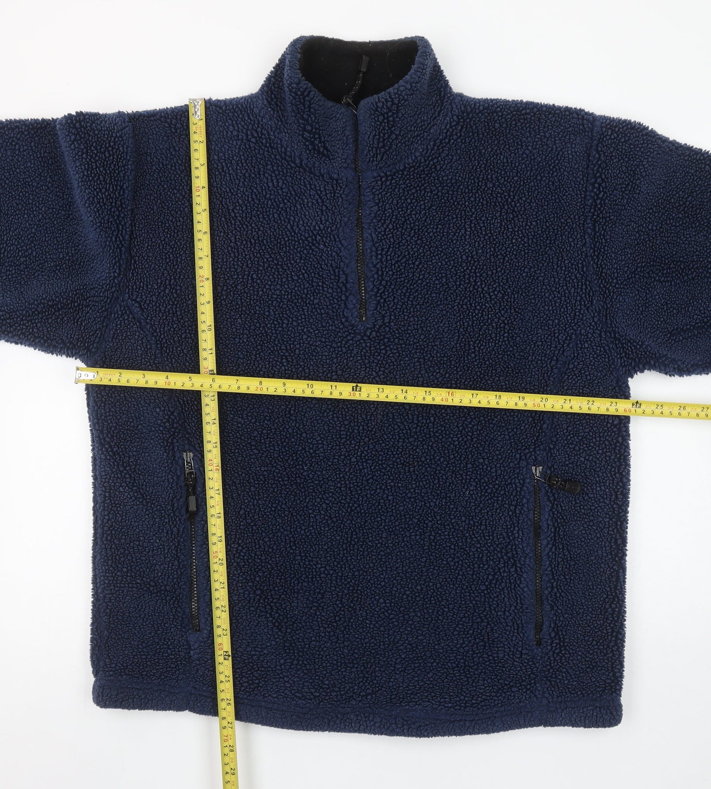 NX Men's Blue Fleece 1/4 Zip Pullover Sweatshirt Small