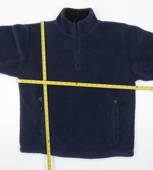 NX Men's Blue Fleece 1/4 Zip Pullover Sweatshirt Small